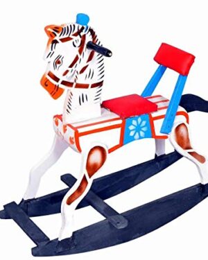 Handcrafted Wooden Rocking Horse - Channapatna Toy Horse (Assorted Colors)