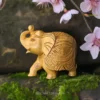 Indian Wooden Elephant Showpiece –  Art Collectible (5" inch)