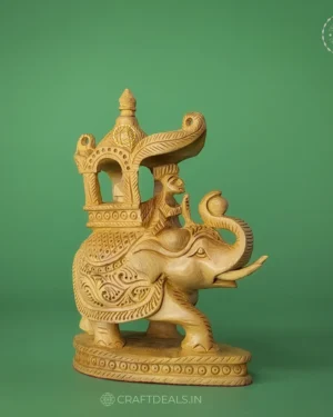Elephant Mysore Ambari | Handcrafted Wooden Elephant Ambari (5" inch)