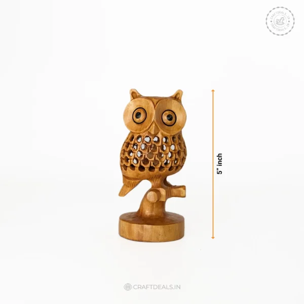 Handcrafted Wooden Owl with Owlet Inside - CraftDeals
