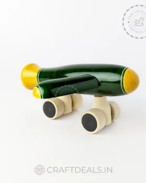 Wooden Airplane Toy: A Sustainable and Eco-Friendly Choice For Kids | Channapatna Toys Non Toxic Natural Colors (Assorted Colors)