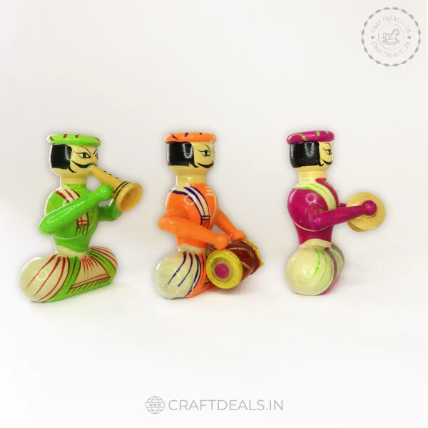Channapatna Wooden Musical Set handcrafted by skilled artisans using natural dyes for Kids