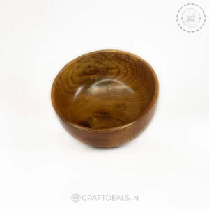 Handmade wooden serving bowl made from natural and sustainable wood