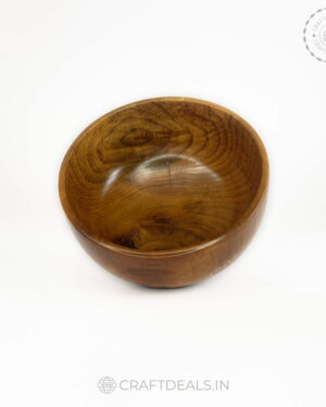 Handmade wooden serving bowl made from natural and sustainable wood