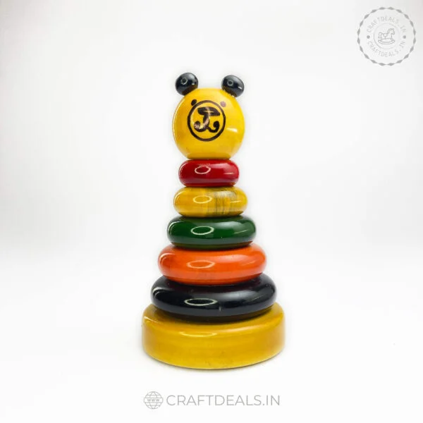 Channapatna-Handcrafted-Wooden-Ring-Stacker-Montessori-Toy-for-Kids