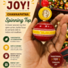 Wooden Spinner Toys | Colorful Spinning Tops (pack of 2)