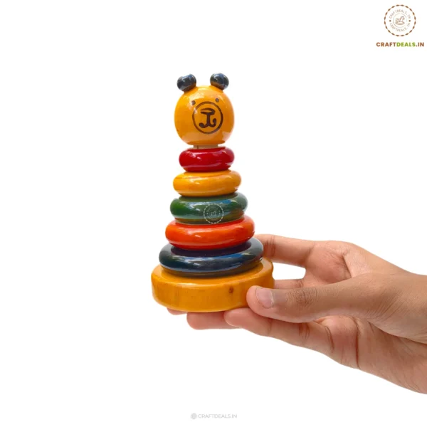 Wooden Ring Stacker Toy | Channapatna Educational Toy