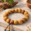 Wooden Bracelet for Men – 12mm Sandalwood Bead Bracelet