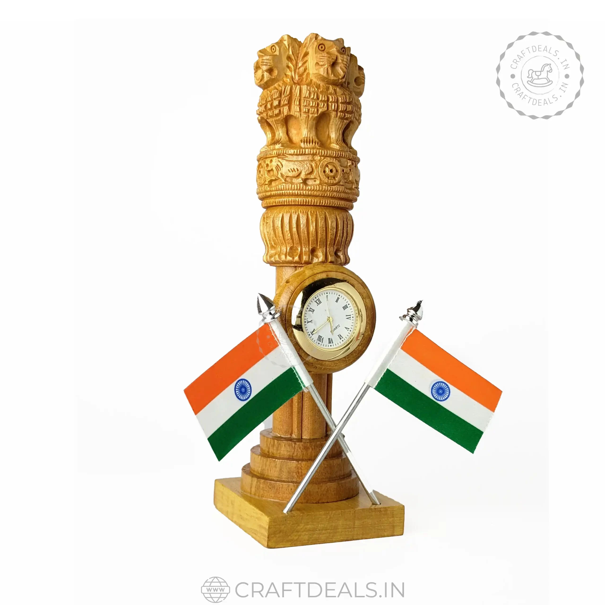 Indian NATIONAL Emblem Wooden Plaque - 3D Engraving - 12