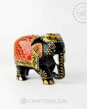 Wooden Elephant Statue | Painted Elephant Statue (≈ Size: 3 Inch | 8 CM )