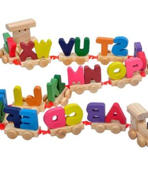 Wooden Alphabet Double Letters Train (A-Z) English Vocabulary