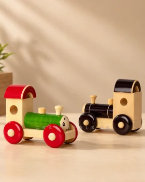 Wooden Train Engine | Channapatna Toy For Kids - Image 4