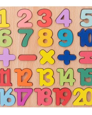 Wooden Number 123 and ABC Alphabets Board - Educational Matching Puzzle Toy for Kids