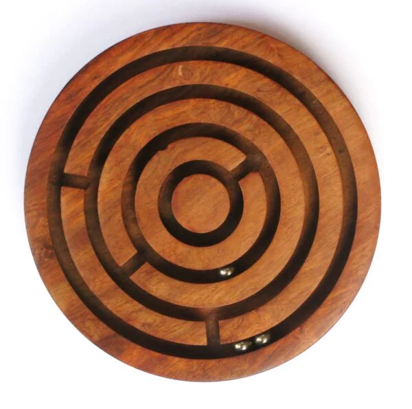 Ball in a Maze Puzzle - Wooden Labyrinth Ball Game - Image 2