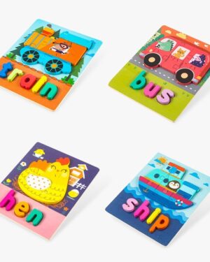 Cartoon 3D Wooden Puzzle Jigsaw Toys for Children (1 Pc - Avail. Designs)