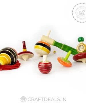 Handcrafted in Channapatna, vibrant colors and exquisite design.