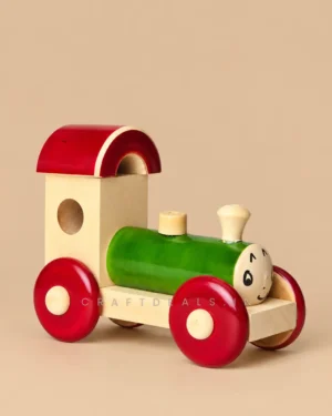 Wooden Train Engine | Channapatna Toy For Kids - Image 6