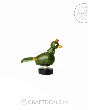 Handcrafted Channapatna Wooden Spring Birds Dolls - Vibrant and Artistic Wood Carvings