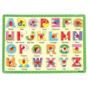 Wooden Number 123 and ABC Alphabets Board - Educational Matching Puzzle Toy for Kids