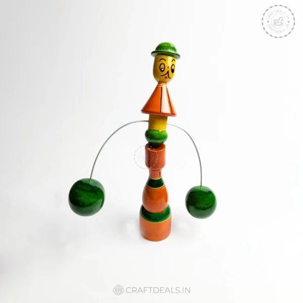 Channapatna Toy Balancing Joker | Eco Safe Toys For Kids Non Toxic Colors - Image 2