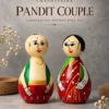 Channapatna Doll – Indian Pandit Couple Set of 2