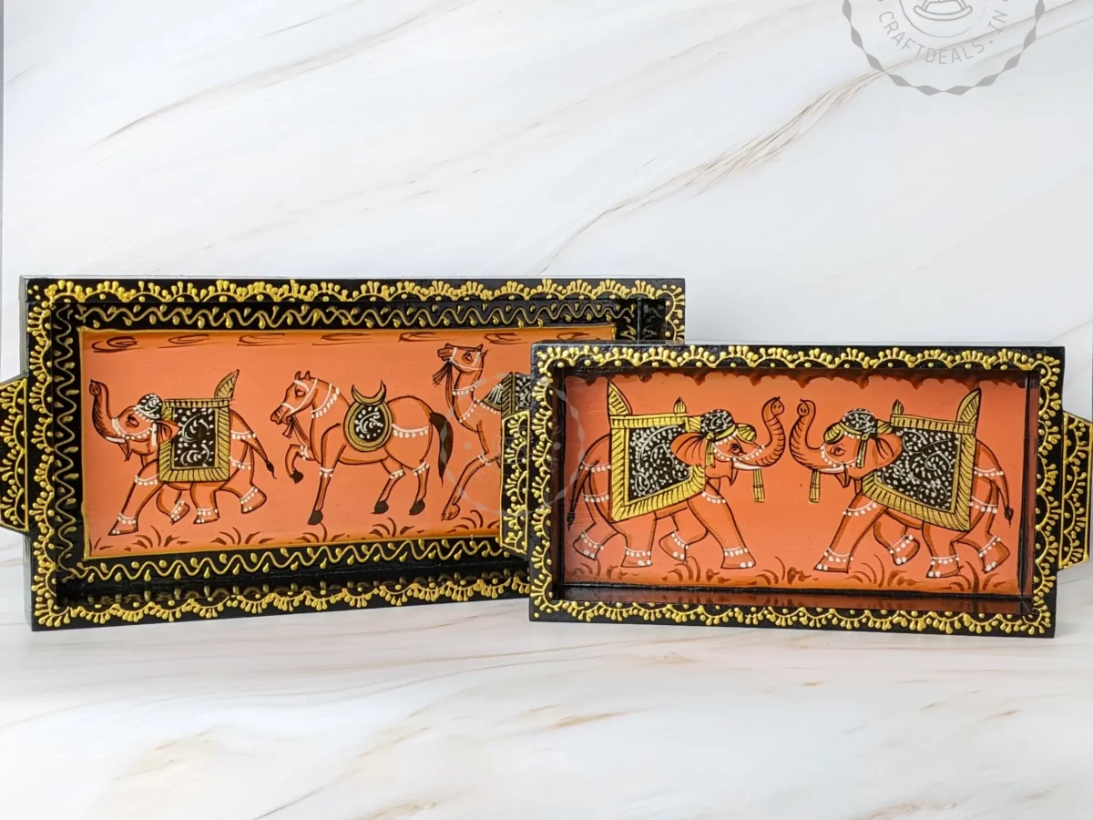 ❁ハンドメイドになります❁ Antique Art Tray Box Royal-2-Tray-Painted-1200x900.webp