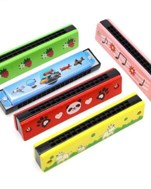 Cartoon Pattern Kids Harmonica Mouth Organ Toy For Children - Assorted Designs (Pack of 2)