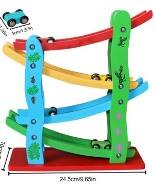 Montessori Wooden Car Ramp Toy for Toddlers