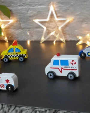 Kids Wooden Wonder Wheels 8 Cars-in-1 Pack Dream Drive Adventure Car Set For Imaginative Play
