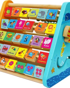 Ultimate 5-in-1 Wooden Activity Triangle Center Cube Toy For Kids