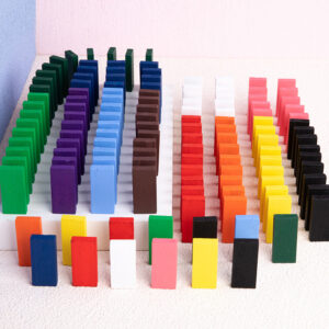 120Pcs/Set Rainbow Domino Game Blocks Jigsaw Wooden Toys For Children  Montessori Early Learning Dominoes Educational Toys Gifts