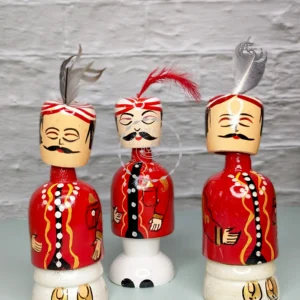 Timeless elegance - Handcrafted Channapatna Wooden Air India Maharaja Doll as a statement piece