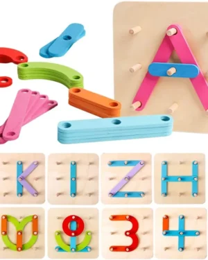 LearnNPlay Wooden Alphabet Numbers Construction Set - Educational Stacking Toy for Kids - CraftDeals.in
