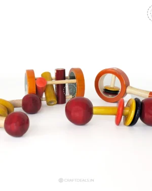 Channapatna Wooden Rattle Gift Box - CraftDeals.in
