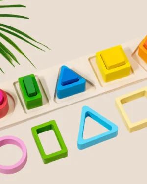 Montessori Learning Blocks: Colorful Shape Sorting