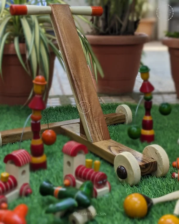 Baby Walker - Traditional Wooden Walker for Infants & Toddlers - Image 4