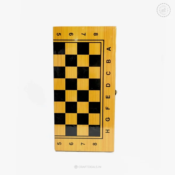 Wooden Chess Board Foldable Travel-Friendly Set - Image 4