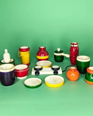 Wooden Kitchen Set for Kids (12+ Pieces) – Premium Channapatna Cooking Set