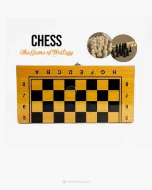 Wooden Chess Board Foldable Travel-Friendly Set