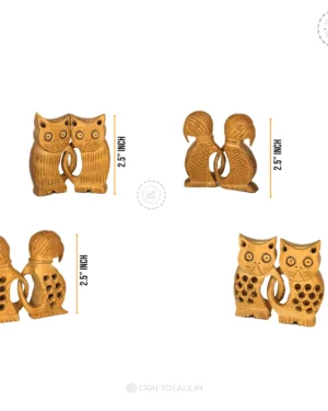 Wooden Handicraft Friendship Pair - Kitty, Birdie Besties (1Pair)