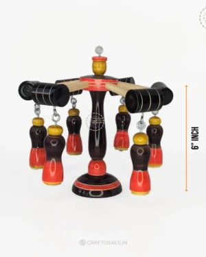 Channapatna Toy Wooden Carousel - Colorful Hand Spin Toy
