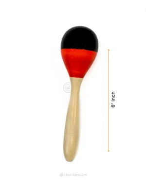 Channapatna Toys Wooden Maracas Rattle Set for Babies - Non-Toxic, Handcrafted Musical Toy (0-3 Years) - Colorful and Safe for Infants and Toddlers