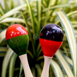 Channapatna Toys Wooden Maracas Rattle Set for Babies - Non-Toxic, Handcrafted Musical Toy (0-3 Years) - Colorful and Safe for Infants and Toddlers