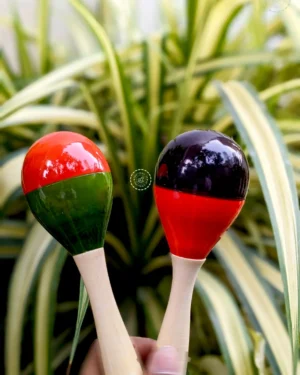 Channapatna Toys Wooden Maracas Rattle Set for Babies - Non-Toxic, Handcrafted Musical Toy (0-3 Years) - Colorful and Safe for Infants and Toddlers