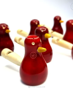 Channapatna Toys Wooden Bird Whistle (Pack of 2)