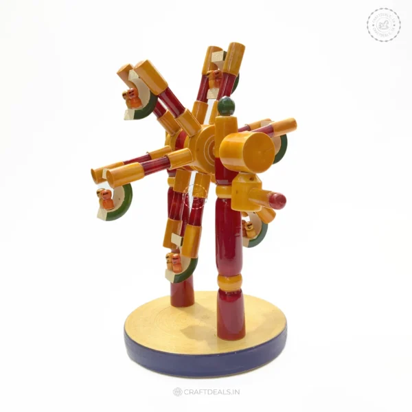 Channapatna Toys Wooden Ferris Wheel - Multicolor Toy - Image 4