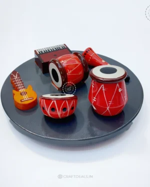 Wooden Miniature Musical Instruments Set for Home Decor