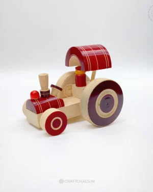 Channapatna Toys Wooden Tractor - Push & Pull Toy for Kids