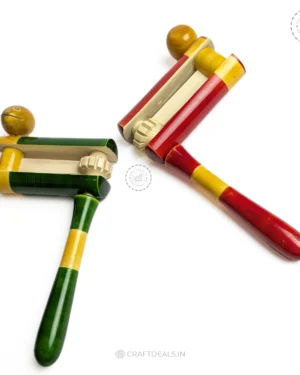Channapatna Vara Vara Wooden Rattle - Playful and Vibrant for Babies