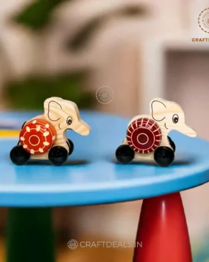 Channapatna Wooden Pull Toy Elephant (1 Pc)